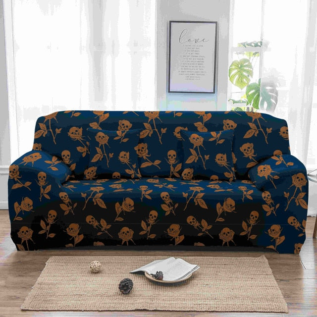 Sugar skull Elastic Sofa Cover printed Couch Cover Sofa Covers