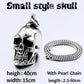 stainless steel men punk skull pendant domineering personality accessories jewelry