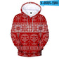 Full Printed 3D Christmas Hoodies Skull Sweatshirts Christmas Sweatshirt