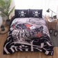 Warrior Skull Printed Duvet Cover Set 2/3pcs Single  Queen King Bedclothes Bed Linen Bedding Sets