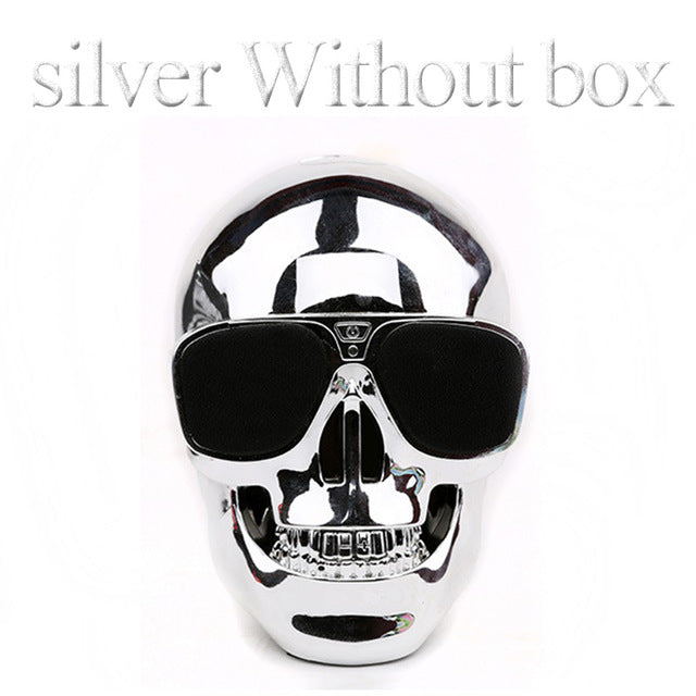 Wireless Sunglass Skull Bluetooth Speaker bass Halloween Cartoon Gift Mini Skull head Shape  Portable for iphone computer