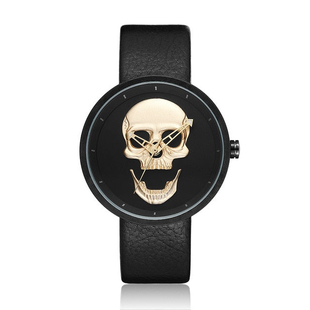 3D Skull Watch for Men & Women Luxury Famous Brand Steampunk Engrave