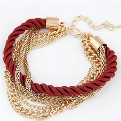 Fashionable Rope Chain Decoration Bracelet For Girl Six Color Hot Selling Bracelet For Summer Party Special Accessory