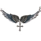 Angel Wing Cross Choker Necklace Guardian Women Biker Crystal Jewelry Gifts