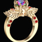 Brand New Arrival Creative Black Silver Gold colour Wing Skull Ring with AAA Zirconia Crystal Plated Party Jewelry