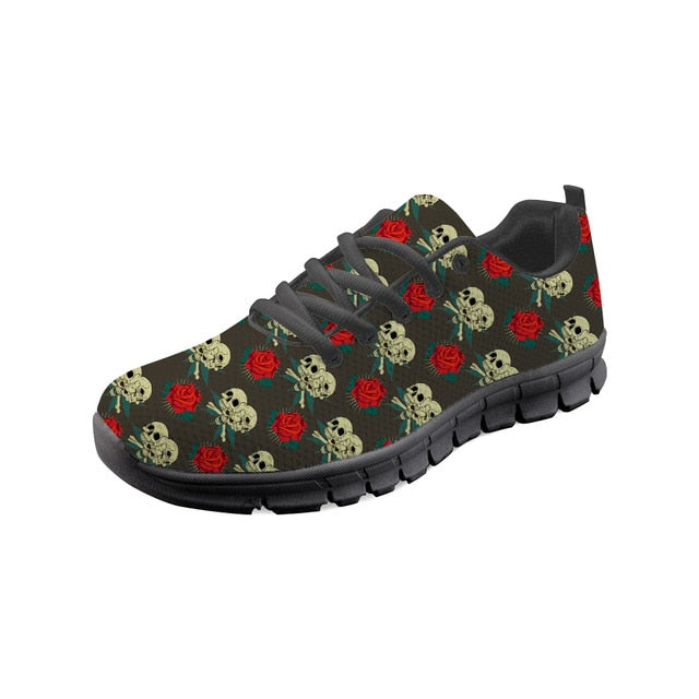 Women Shoes Sugar Skull Printing Woman Casual Sneakers Shoes Light Breathable