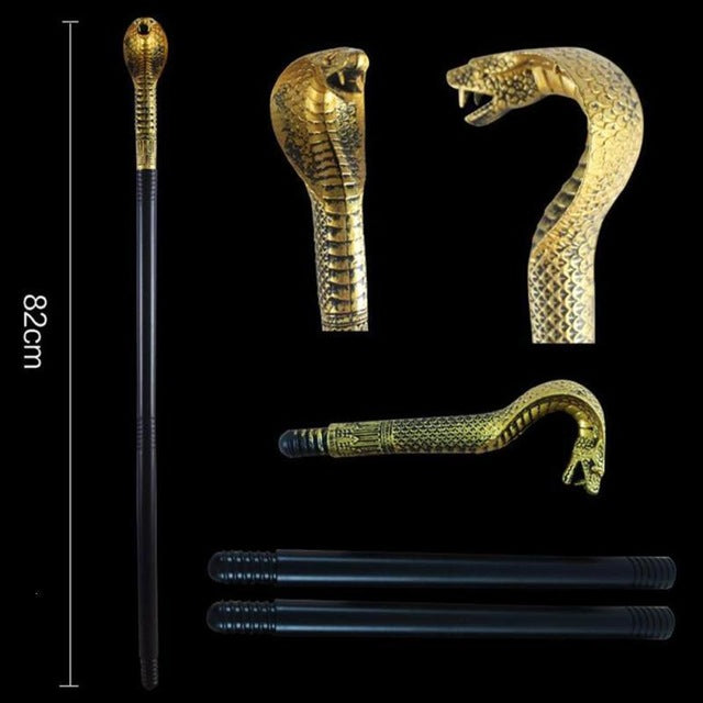 1Set Egyptian Pharaoh Scepter Halloween Cosplay Costume For Masquerade Party Props Snack Head Cane Skull Death Scepter S3