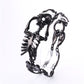 Skull Bracelet Big Skeleton Bones Statement Punk Jewelry Gold Color Stainless Steel Halloween Gift Gothic Bracelets Men H857