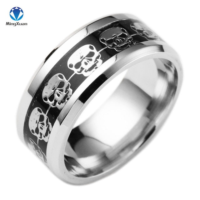 Mens Jewelry Never Fade Stainless Steel Skull Ring