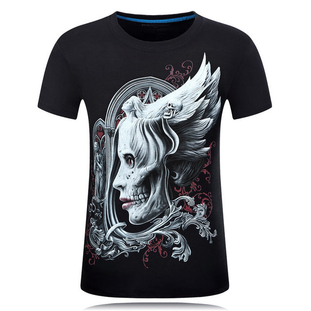 S-6XL 20 style Mens 3d Skull Cotton T Shirts Fashion Summer New Brand T Shirt Men Hip Hop Men T-Shirt Casual Fitness Swag