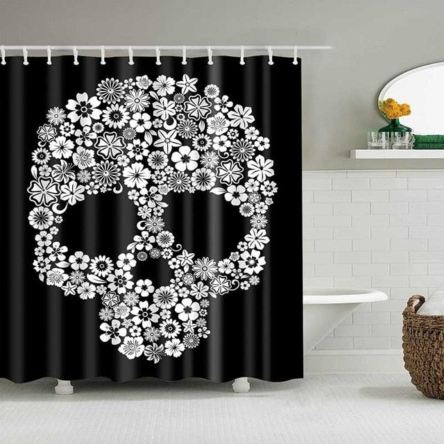 Shower Curtains Skull Design Custom Bathroom Curtain Waterproof