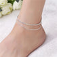 Gold Silver Color moda praia Anklet Bracelet on The Leg 2018 Fashion Summer Beach Foot Jewelry Tobilleras De Plata Para Mujer