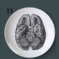 Human Body structure decorative plate art ceramic dish display tray club price fun skull dish creative kitchen decoration set