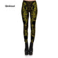 Qickitout Brands New Fitness Fashion Sexy Women Fashion Legging  Printing leggings Slim Skeleton Skull Leggings Woman Pants