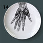 Human Body structure decorative plate art ceramic dish display tray club price fun skull dish creative kitchen decoration set