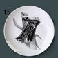 Human Body structure decorative plate art ceramic dish display tray club price fun skull dish creative kitchen decoration set