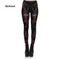 Qickitout Brands New Fitness Fashion Sexy Women Fashion Legging  Printing leggings Slim Skeleton Skull Leggings Woman Pants