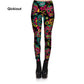 Qickitout Brands New Fitness Fashion Sexy Women Fashion Legging  Printing leggings Slim Skeleton Skull Leggings Woman Pants