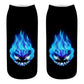 New arrival Women Low Cut Ankle Socks Funny Skull 3D Printing Sock Cotton Hosiery Gothic Punk Shantou Printed Sock