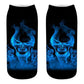 New arrival Women Low Cut Ankle Socks Funny Skull 3D Printing Sock Cotton Hosiery Gothic Punk Shantou Printed Sock