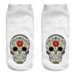 New arrival Women Low Cut Ankle Socks Funny Skull 3D Printing Sock Cotton Hosiery Gothic Punk Shantou Printed Sock