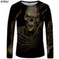 Skull T shirt Men Long sleeve shirt