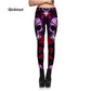 Qickitout Brands New Fitness Fashion Sexy Women Fashion Legging  Printing leggings Slim Skeleton Skull Leggings Woman Pants