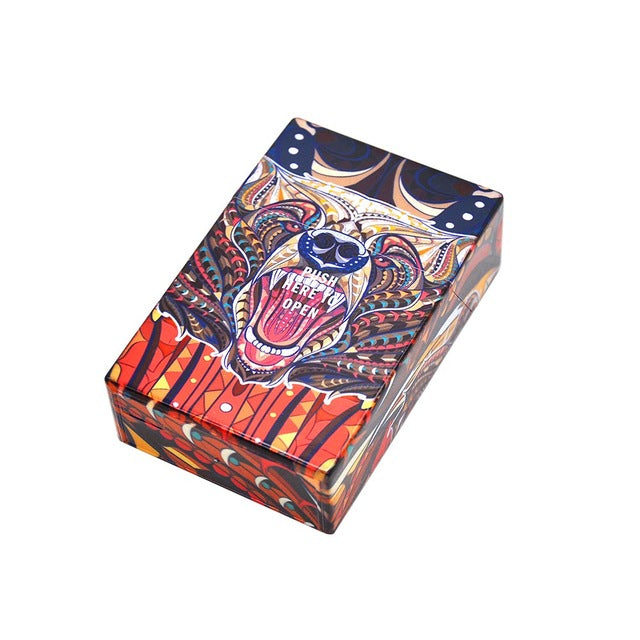 Fancy Design 1PC Plastic Cigarette Case Size 95mm*60mm Cigarette Tobacco  Butterfly & Skull  Storage Case