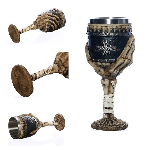 Skull Goblet Retro Claw Wine Glass Gothic Cocktail Glasses Wolf Whiskey Cup Party Bar Drinkware
