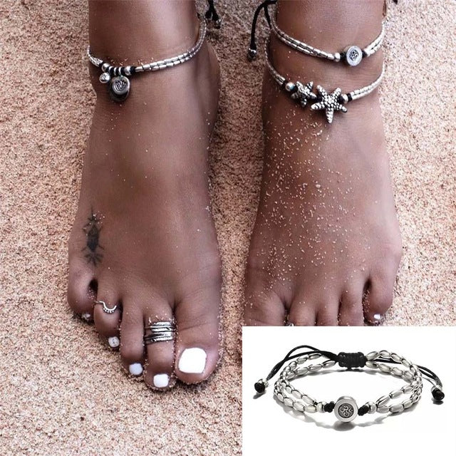 15 Style Vintage Enkelbandje Chain Ankle Bracelet Bohemian Turtle Starfish Anklets for Women Boho Foot Jewelry 2018