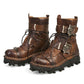 Waterproof Motorbike Boots Shoe Men Skull Motocross Motorcycle Boots Racing Leather Punk Martin Shoes Biker Protective Gear