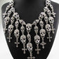 Newest Gorgeous Fashion  Necklace Skeleton skull Cross Jewelry crystal Department Statement Women Choker Necklaces Pendants