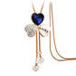 Luxury bohemia Accessories Zircon Snowflake Sweater chain Long Wild snow Necklace Dress Pendant Crystal Jewelry