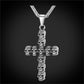punk skull skeleton cross necklace for men retro design Biker jewelry with chain