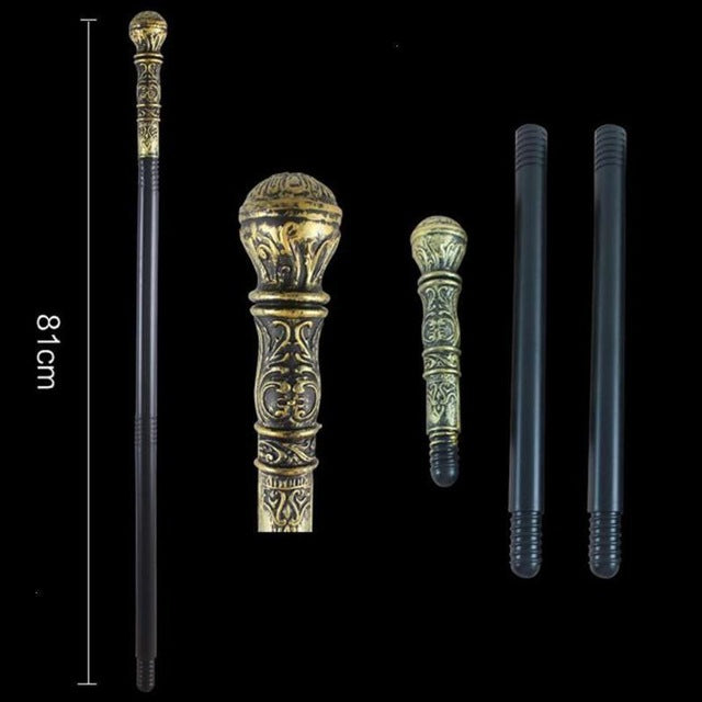 1Set Egyptian Pharaoh Scepter Halloween Cosplay Scepter For Masquerade Party Skull Snack Head Cane Stick Props Party Tools S3