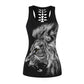 New Arrived Women Vest Tops 3D Printing Skull Belt Chains