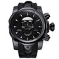 Men's Skull Hollow Quartz Watch Men Skeleton Military Watches Big Design