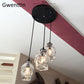 Vintage Skull Pendant Lights Glass Bottle Led Hanging Lamp for Living Room Loft Industrial Home Decor Lighting Fixture