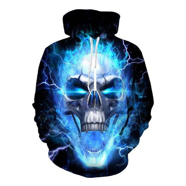 Skull Hip-Hop Skateboard Scary Skeleton Sweatshirt