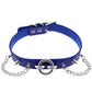 Choker Rivets O Round Metal Silver Color Leather Collar Bondage Goth Chokers Women Gothic Necklace 2017 New Punk Jewelry