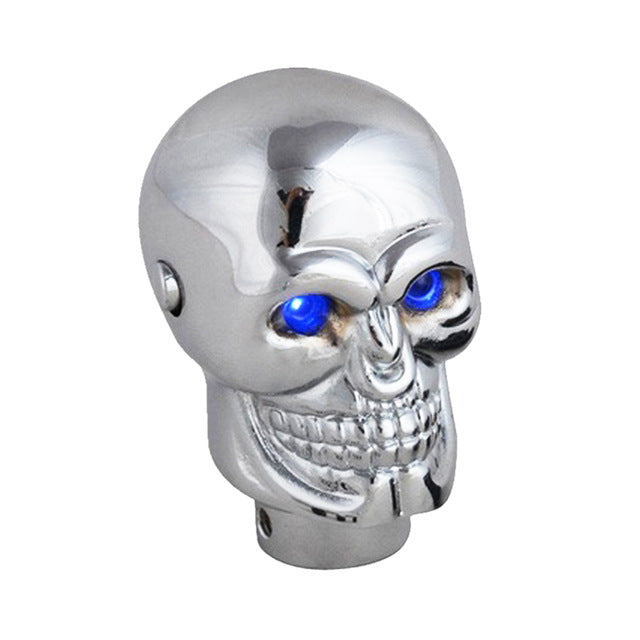 Trend Personality Novel Hot Sale Car Gear Shift Knob Skull LED Blue/Red Light Shift Knob Aluminum Alloy Shifting Lever