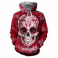 Unisex Sweatshirt 3D Skull Printed Pullovers Hoodies