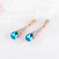 Fashion Luxury Rhinestone Crystal Water Drop Long Earrings Jewelry Bride Wedding Earrings Non Pierced Ear Clip Ear Cuff