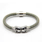 Punk Genuine Skull Leather man Bracelet for Man Women with bags