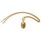 Bling Gold Red  Stone Eyes Ghost Rhinestone Pendants Necklaces Men Women Hip Hop Crystal Skull Head Jewelry Gifts Chains