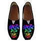Punk 3D Sugar Skull Floral Pattern Woman's Lazy Slip On Cotton Shoes