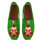Punk 3D Sugar Skull Floral Pattern Woman's Lazy Slip On Cotton Shoes