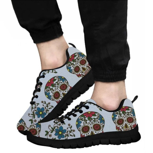 Flats running shoes For Women Men Fashion Sugar skull Shoes