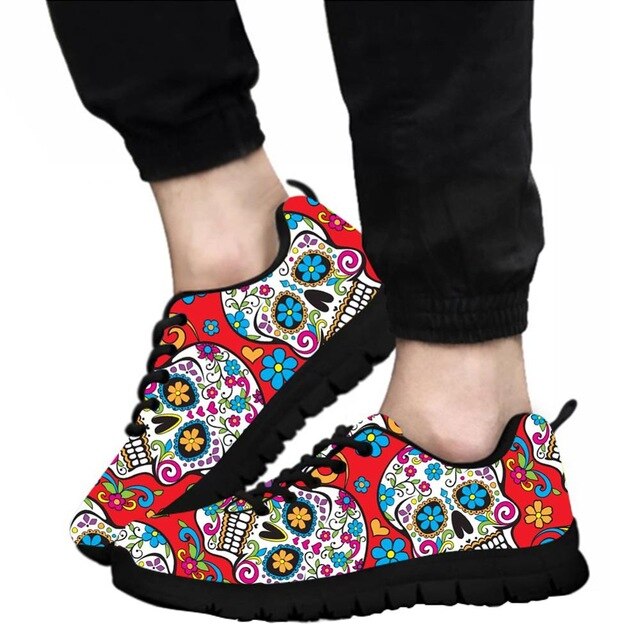 Flats running shoes For Women Men Fashion Sugar skull Shoes