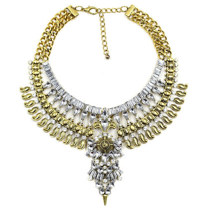 New Fashion Vintage Necklaces & Pendants Big Collar Necklace Gold Necklace Crystal Jewelry Statement Necklace N2202